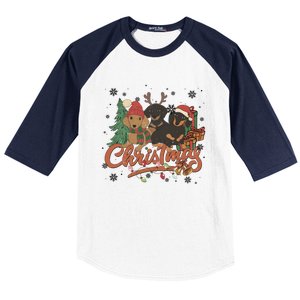 Cute Dachshund Dogs Christmas Sweater Xmas Funny Gift For Pet Dog Gift Baseball Sleeve Shirt