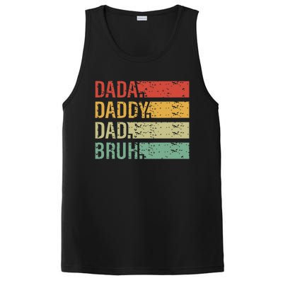 Cute Dada Daddy Dad Bruh Fathers Day Vintage Funny Father PosiCharge Competitor Tank