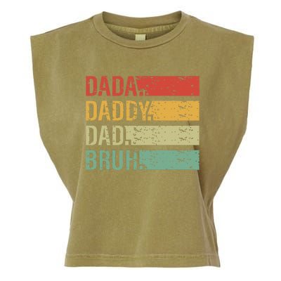 Cute Dada Daddy Dad Bruh Fathers Day Vintage Funny Father Garment-Dyed Women's Muscle Tee