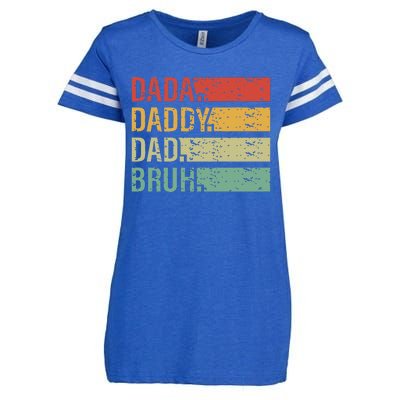 Cute Dada Daddy Dad Bruh Fathers Day Vintage Funny Father Enza Ladies Jersey Football T-Shirt