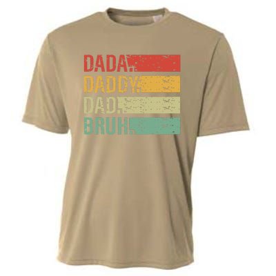 Cute Dada Daddy Dad Bruh Fathers Day Vintage Funny Father Cooling Performance Crew T-Shirt