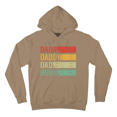 Cute Dada Daddy Dad Bruh Fathers Day Vintage Funny Father Hoodie