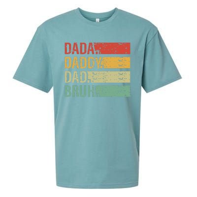 Cute Dada Daddy Dad Bruh Fathers Day Vintage Funny Father Sueded Cloud Jersey T-Shirt