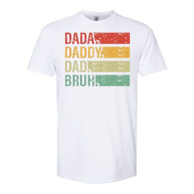 Cute Dada Daddy Dad Bruh Fathers Day Vintage Funny Father Softstyle CVC T-Shirt