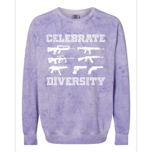 Celebrate Diversity Different Gun Gift Gun Lovers Gift Funny Gift Colorblast Crewneck Sweatshirt