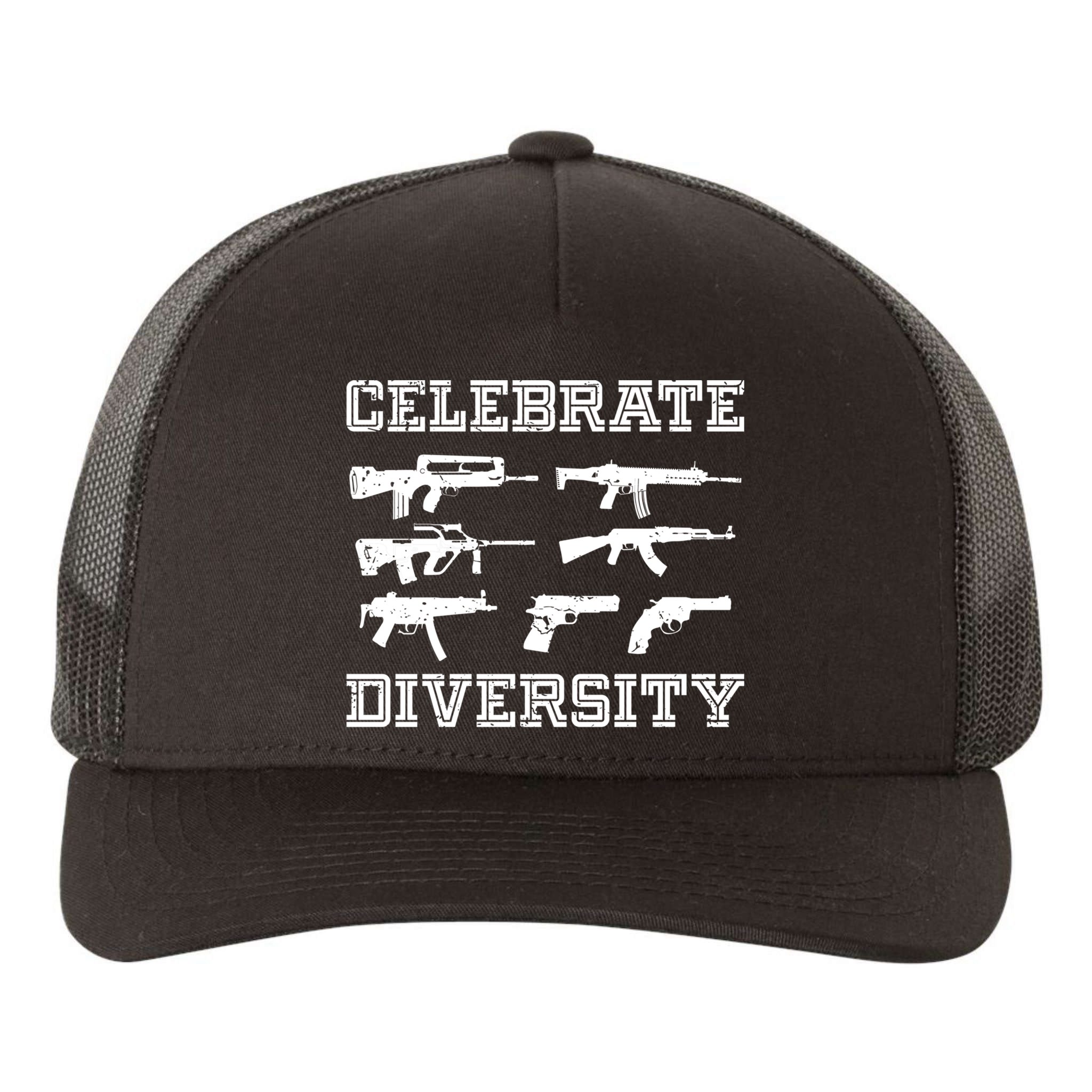 Celebrate Diversity Different Gun Gift Gun Lovers Gift Funny Gift Yupoong Adult 5-Panel Trucker Hat