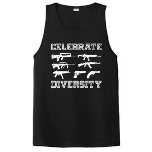 Celebrate Diversity Different Gun Gift Gun Lovers Gift Funny Gift PosiCharge Competitor Tank