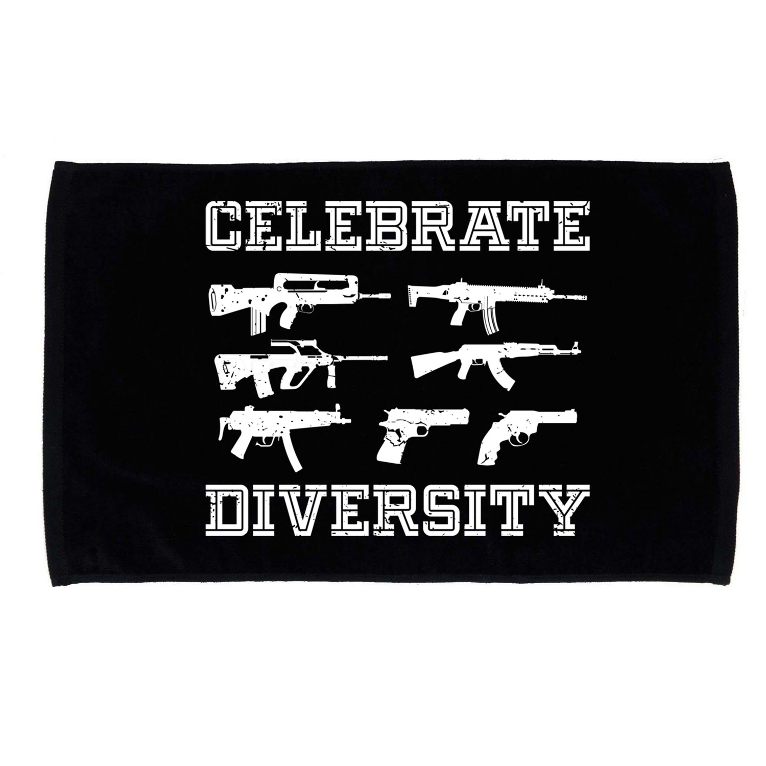 Celebrate Diversity Different Gun Gift Gun Lovers Gift Funny Gift Microfiber Hand Towel