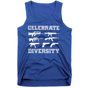 Celebrate Diversity Different Gun Gift Gun Lovers Gift Funny Gift Tank Top