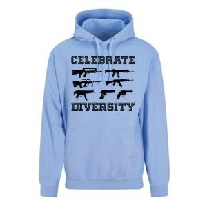 Celebrate Diversity Different Gun Gift Gun Lovers Gift Funny Gift Unisex Surf Hoodie