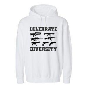 Celebrate Diversity Different Gun Gift Gun Lovers Gift Funny Gift Garment-Dyed Fleece Hoodie