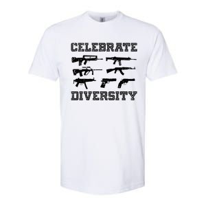 Celebrate Diversity Different Gun Gift Gun Lovers Gift Funny Gift Softstyle CVC T-Shirt