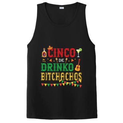 Cinco De Drinko Bitchachos Funny Cinco De Mayo Drinking PosiCharge Competitor Tank