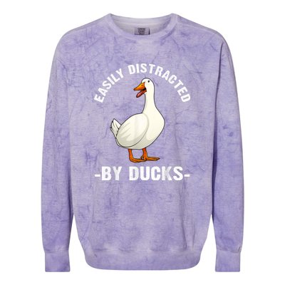 Cute Duck Design Aquatic Bird Duck Lovers Colorblast Crewneck Sweatshirt