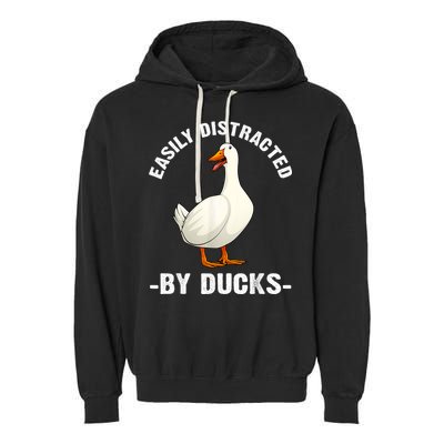 Cute Duck Design Aquatic Bird Duck Lovers Garment-Dyed Fleece Hoodie