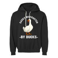 Cute Duck Design Aquatic Bird Duck Lovers Garment-Dyed Fleece Hoodie