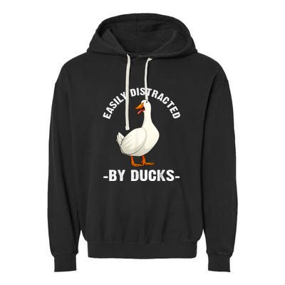 Cute Duck Design Aquatic Bird Duck Lovers Garment-Dyed Fleece Hoodie