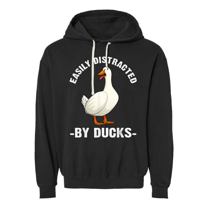 Cute Duck Design Aquatic Bird Duck Lovers Garment-Dyed Fleece Hoodie
