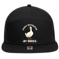 Cute Duck Design Aquatic Bird Duck Lovers 7 Panel Mesh Trucker Snapback Hat