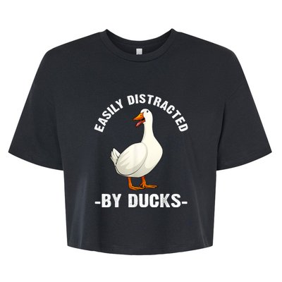 Cute Duck Design Aquatic Bird Duck Lovers Bella+Canvas Jersey Crop Tee