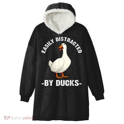 Cute Duck Design Aquatic Bird Duck Lovers Hooded Wearable Blanket
