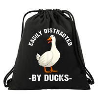 Cute Duck Design Aquatic Bird Duck Lovers Drawstring Bag