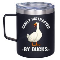 Cute Duck Design Aquatic Bird Duck Lovers 12oz Stainless Steel Coffee Mug