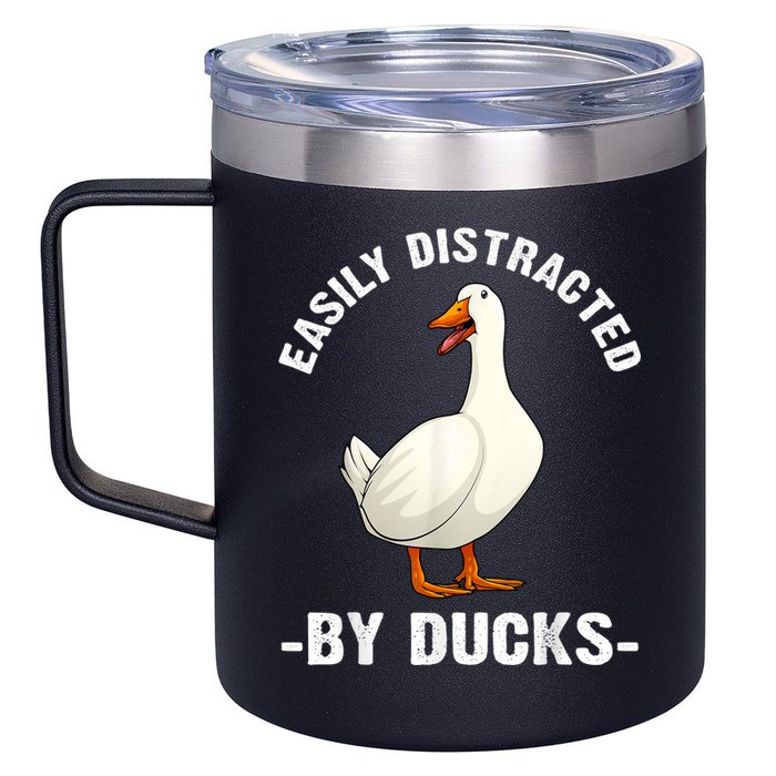 Cute Duck Design Aquatic Bird Duck Lovers 12oz Stainless Steel Coffee Mug
