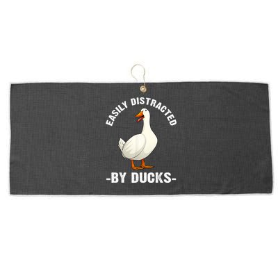 Cute Duck Design Aquatic Bird Duck Lovers Large Microfiber Waffle Golf Towel