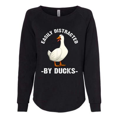 Cute Duck Design Aquatic Bird Duck Lovers Womens California Wash Sweatshirt