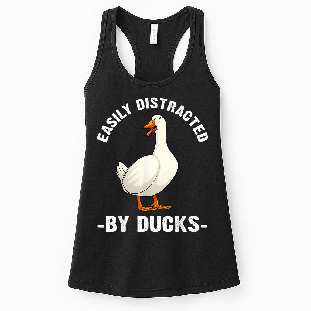 Cute Duck Design Aquatic Bird Duck Lovers Womens Tank Top