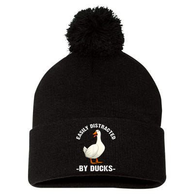 Cute Duck Design Aquatic Bird Duck Lovers Pom Pom 12in Knit Beanie