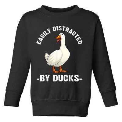 Cute Duck Design Aquatic Bird Duck Lovers Toddler Sweatshirt