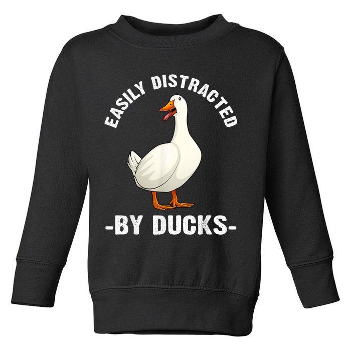 Cute Duck Design Aquatic Bird Duck Lovers Toddler Sweatshirt