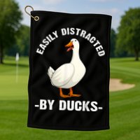 Cute Duck Design Aquatic Bird Duck Lovers Golf Towel