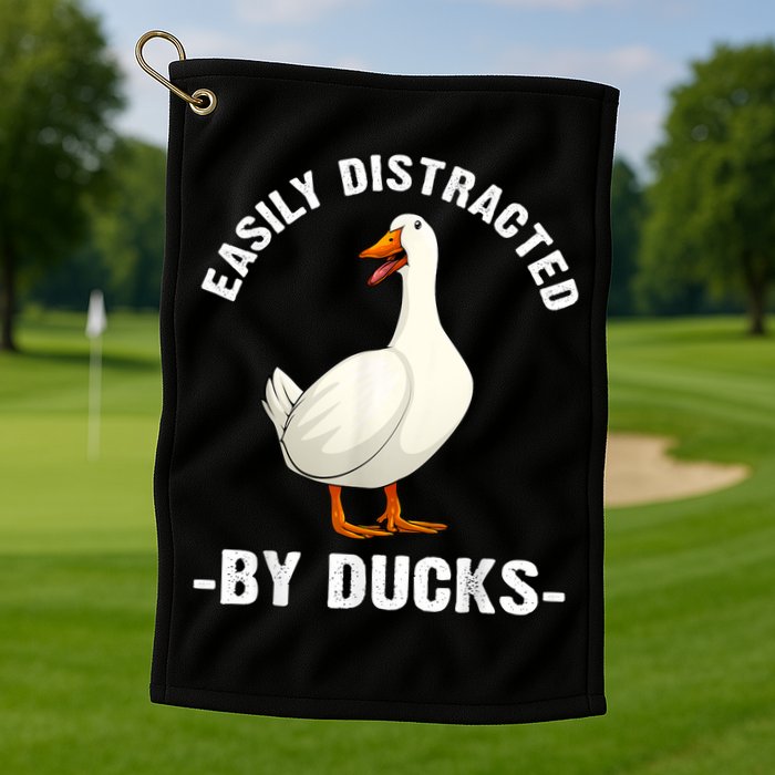 Cute Duck Design Aquatic Bird Duck Lovers Golf Towel