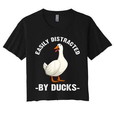 Cute Duck Design Aquatic Bird Duck Lovers Crop Top