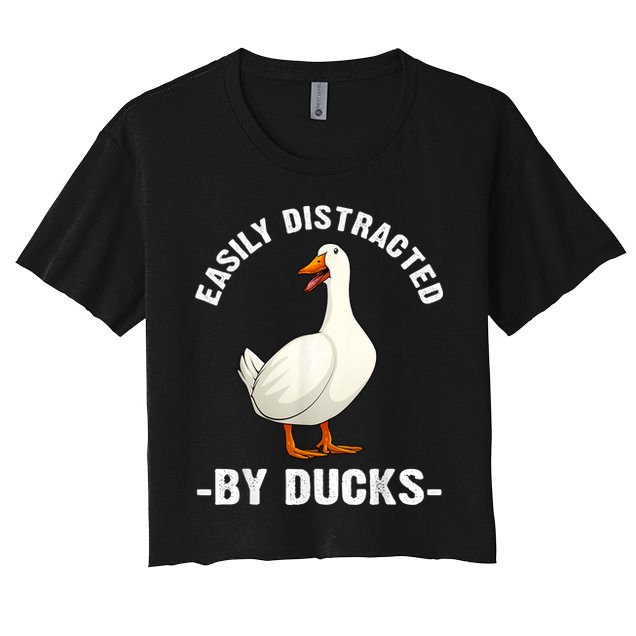 Cute Duck Design Aquatic Bird Duck Lovers Crop Top