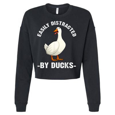 Cute Duck Design Aquatic Bird Duck Lovers Cropped Pullover Crew