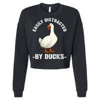 Cute Duck Design Aquatic Bird Duck Lovers Cropped Pullover Crew