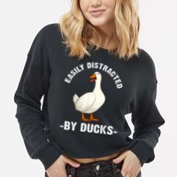 Cute Duck Design Aquatic Bird Duck Lovers Cropped Pullover Crew