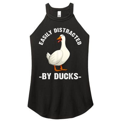 Cute Duck Design Aquatic Bird Duck Lovers Women's Perfect Tri Rocker Tank