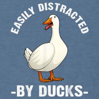 Cute Duck Design Aquatic Bird Duck Lovers Garment-Dyed Sweatshirt