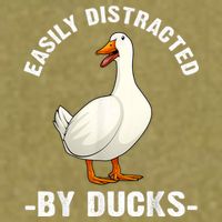 Cute Duck Design Aquatic Bird Duck Lovers Garment-Dyed Women's Muscle Tee