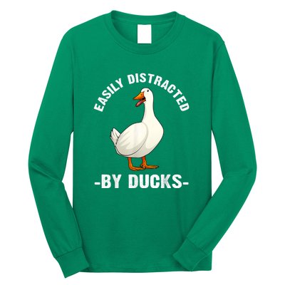 Cute Duck Design Aquatic Bird Duck Lovers Long Sleeve Shirt