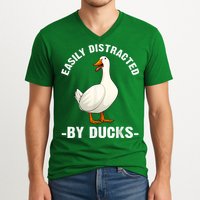 Cute Duck Design Aquatic Bird Duck Lovers V-Neck T-Shirt