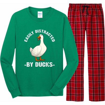 Cute Duck Design Aquatic Bird Duck Lovers Long Sleeve Pajama Set