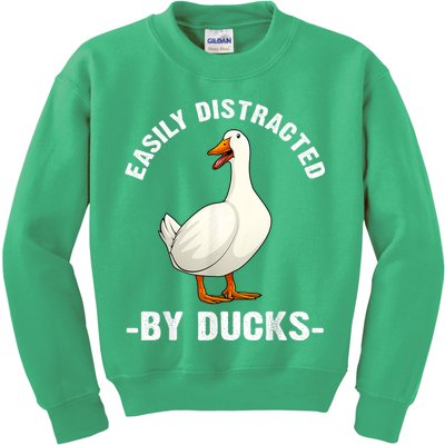 Cute Duck Design Aquatic Bird Duck Lovers Kids Sweatshirt