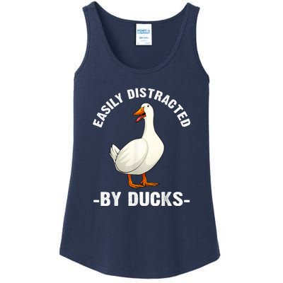 Cute Duck Design Aquatic Bird Duck Lovers Ladies Essential Tank