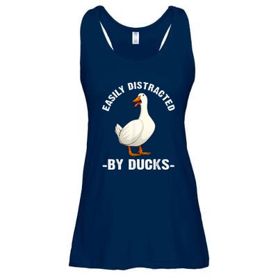 Cute Duck Design Aquatic Bird Duck Lovers Ladies Essential Flowy Tank